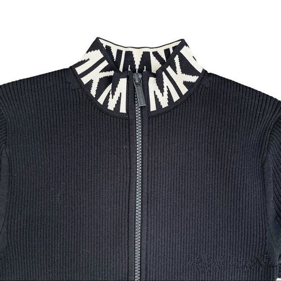 Michael Kors Full-Zip Viscose Ribbed Dress - Picture 3 of 6